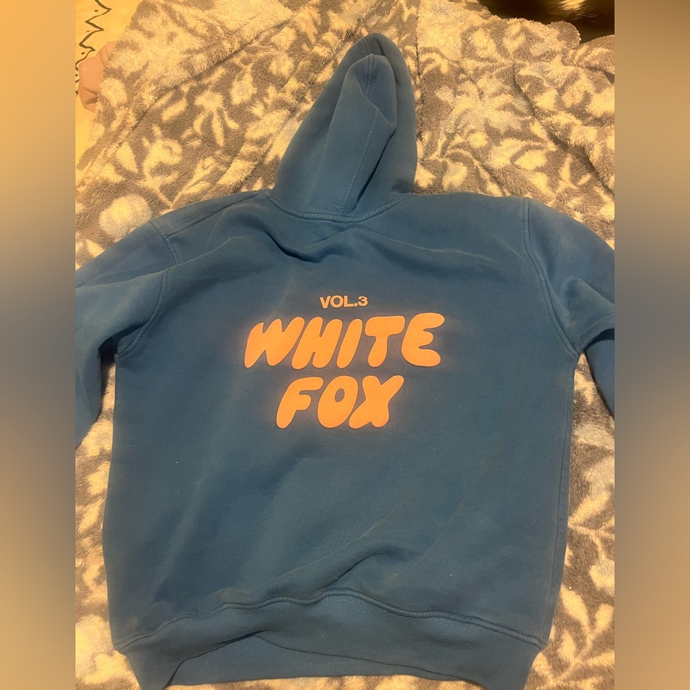 White Fox Boutique Sky Blue and Pink Hoodie